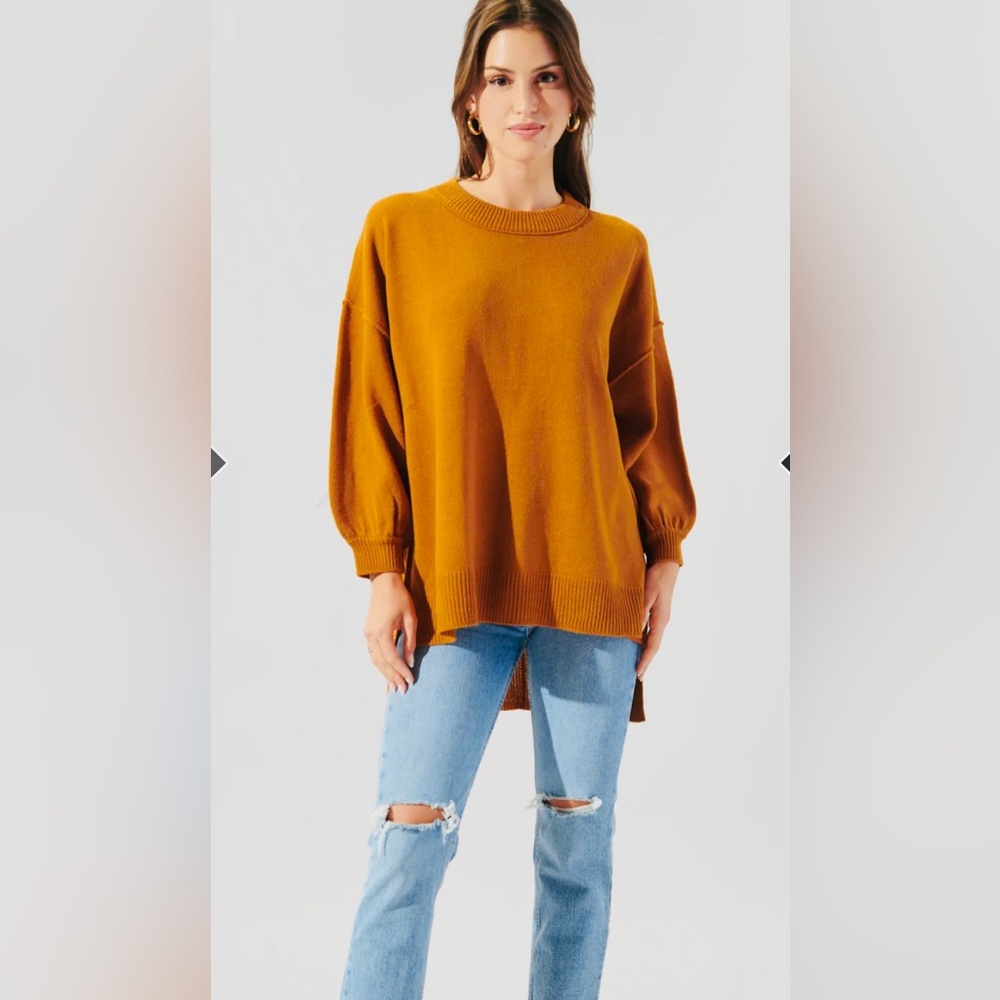 Sugarlips burnt orange lightweight crew sweater.  New with tags